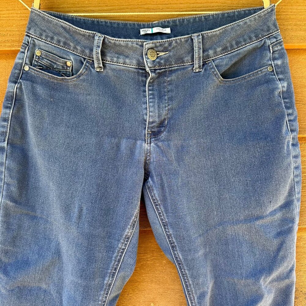 Lee Riders Mid Rise Skinny Stretchy Blue Jegging Jeans Size15 - Picture 5 of 13